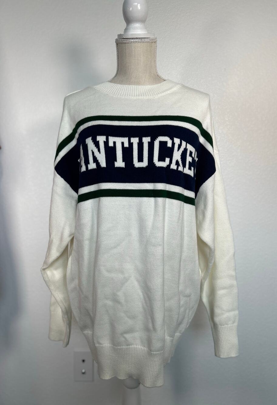 Moonrise Vintage Style Nantucket Oversized Preppy Sweater - S